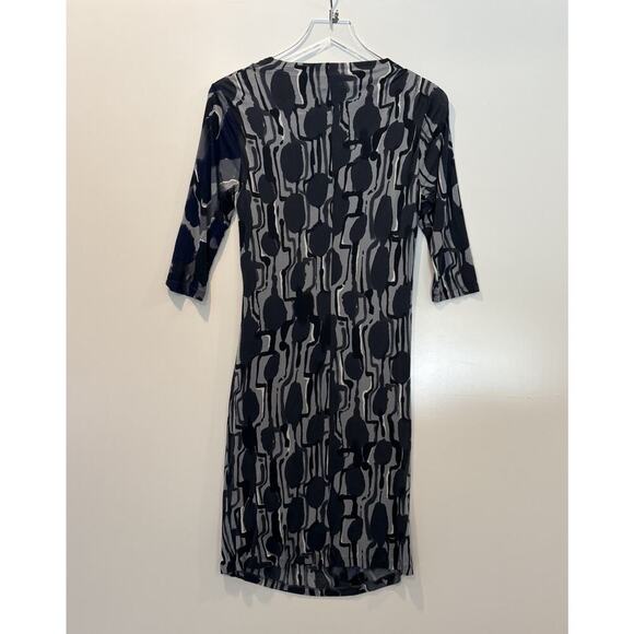 MaxMara Geometric Print Jersey Knit Dress Womens Size UK 42 US 12 (1950) - Picture 2 of 5